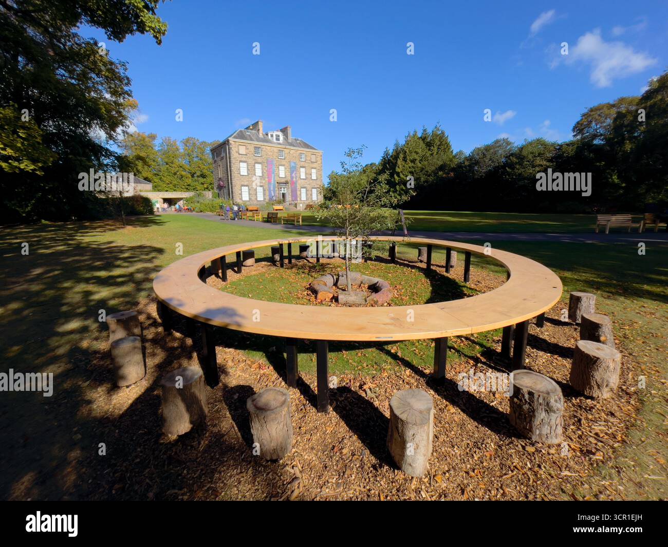 Royal Botanic Garden with a view towards Inverleith House, Edinburgh Scotland - Smartphone Captured Stock Image
