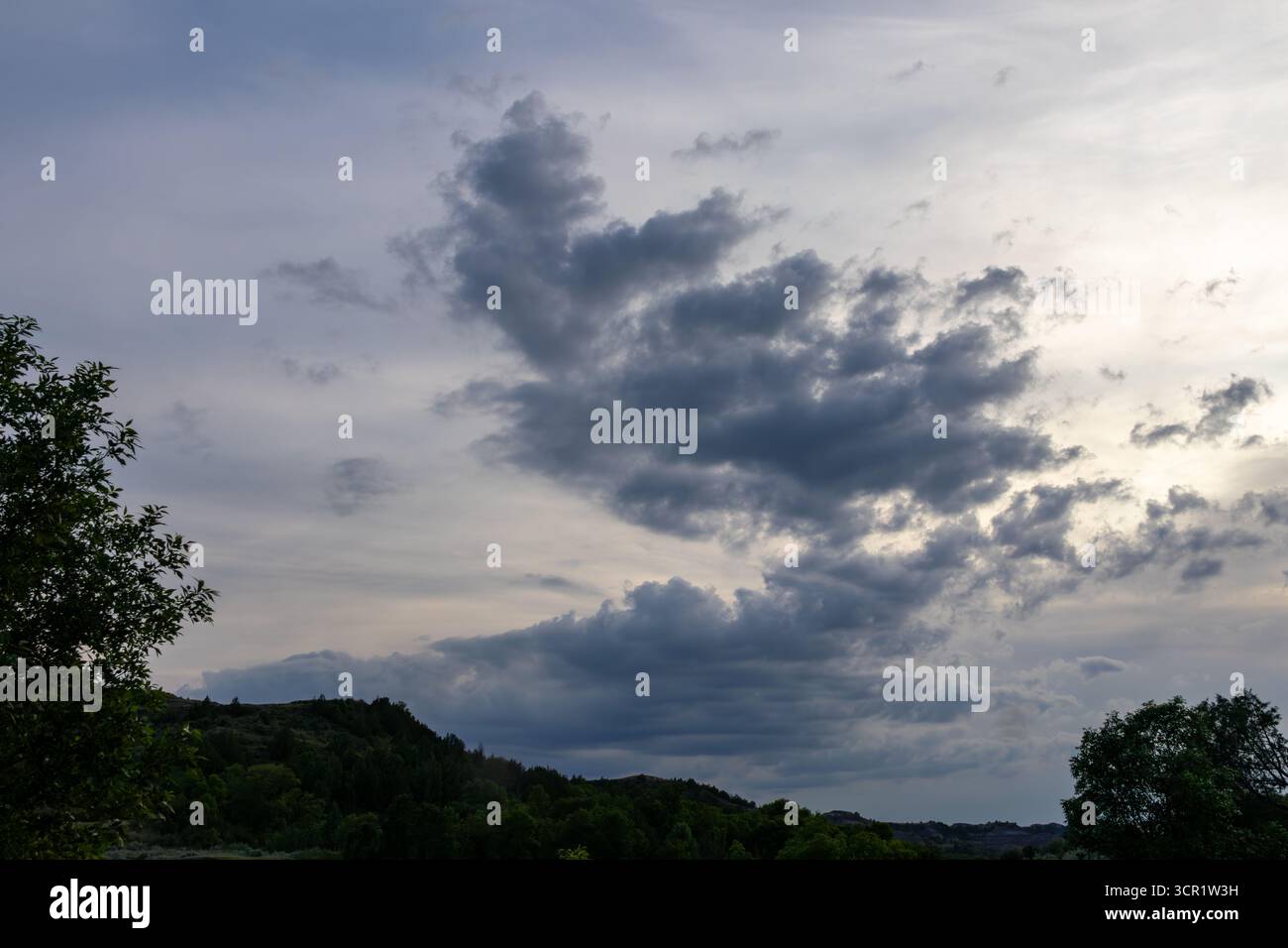 storm clouds rolling in on a summer evening Stock Photo
