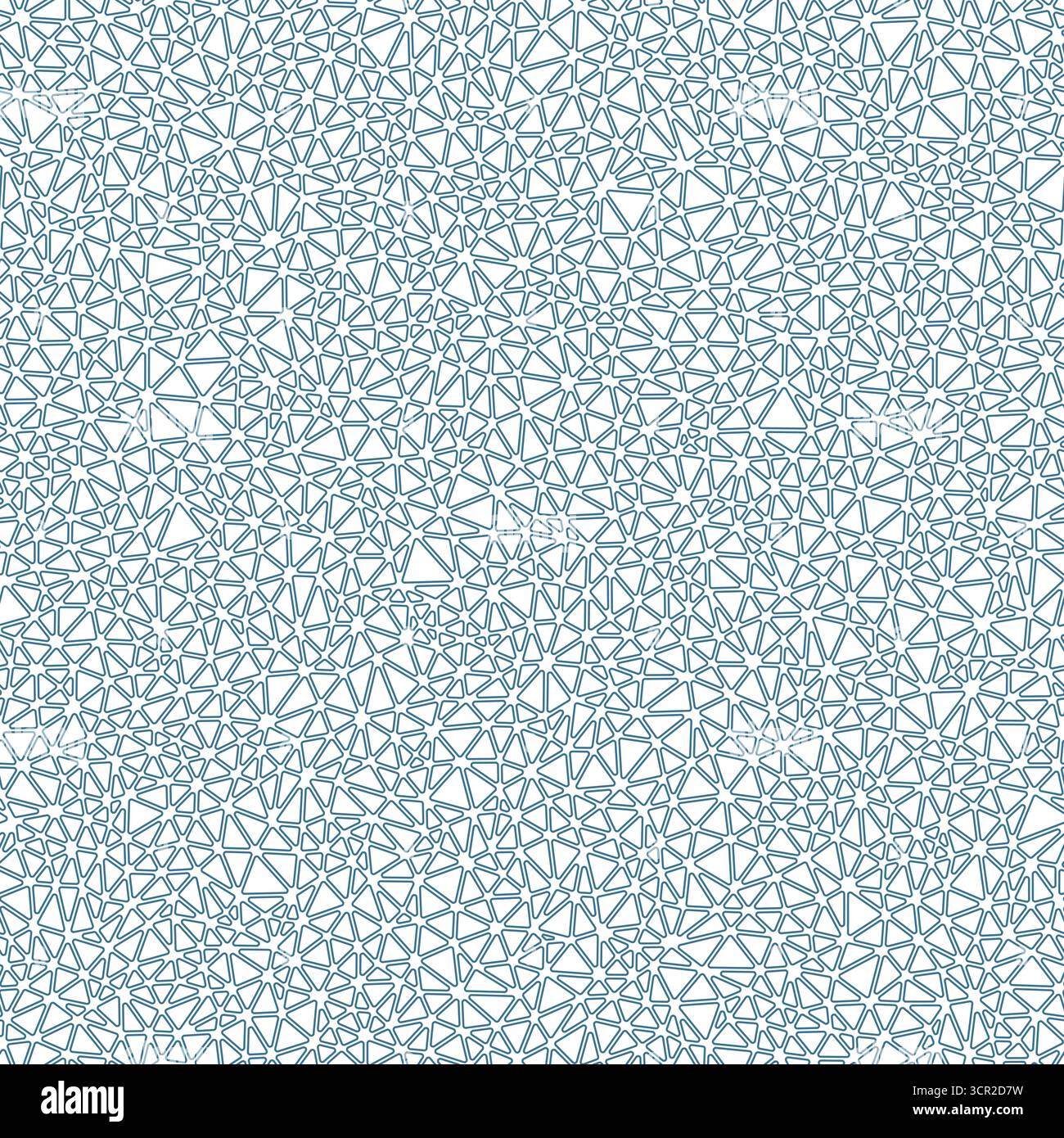 Triangular pattern background. Tiny triangle size. Solid color style. Rounded triangles outlined. Repeatable pattern. Ocean blue-gray. Stock Vector