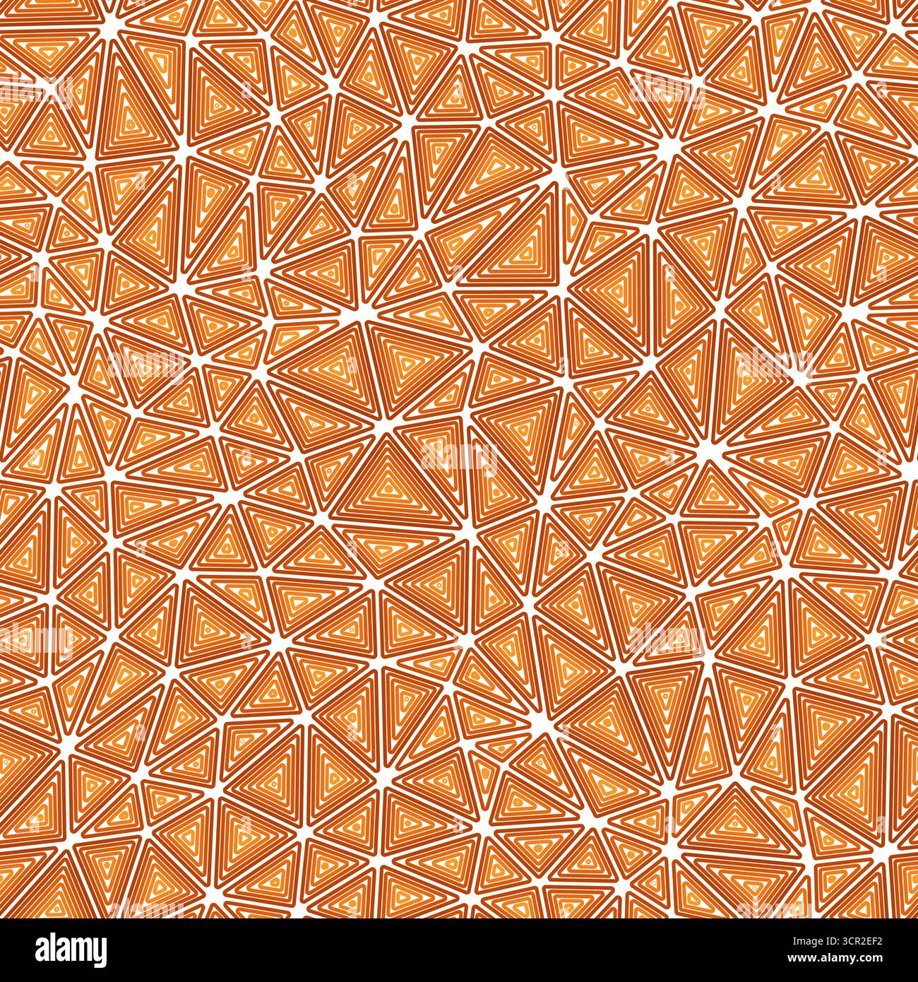 Vector science background. Compact shape size. Multiple repeated inner triangles. One-tone colored style. Repeatable pattern. Trending vector tiles. Stock Vector