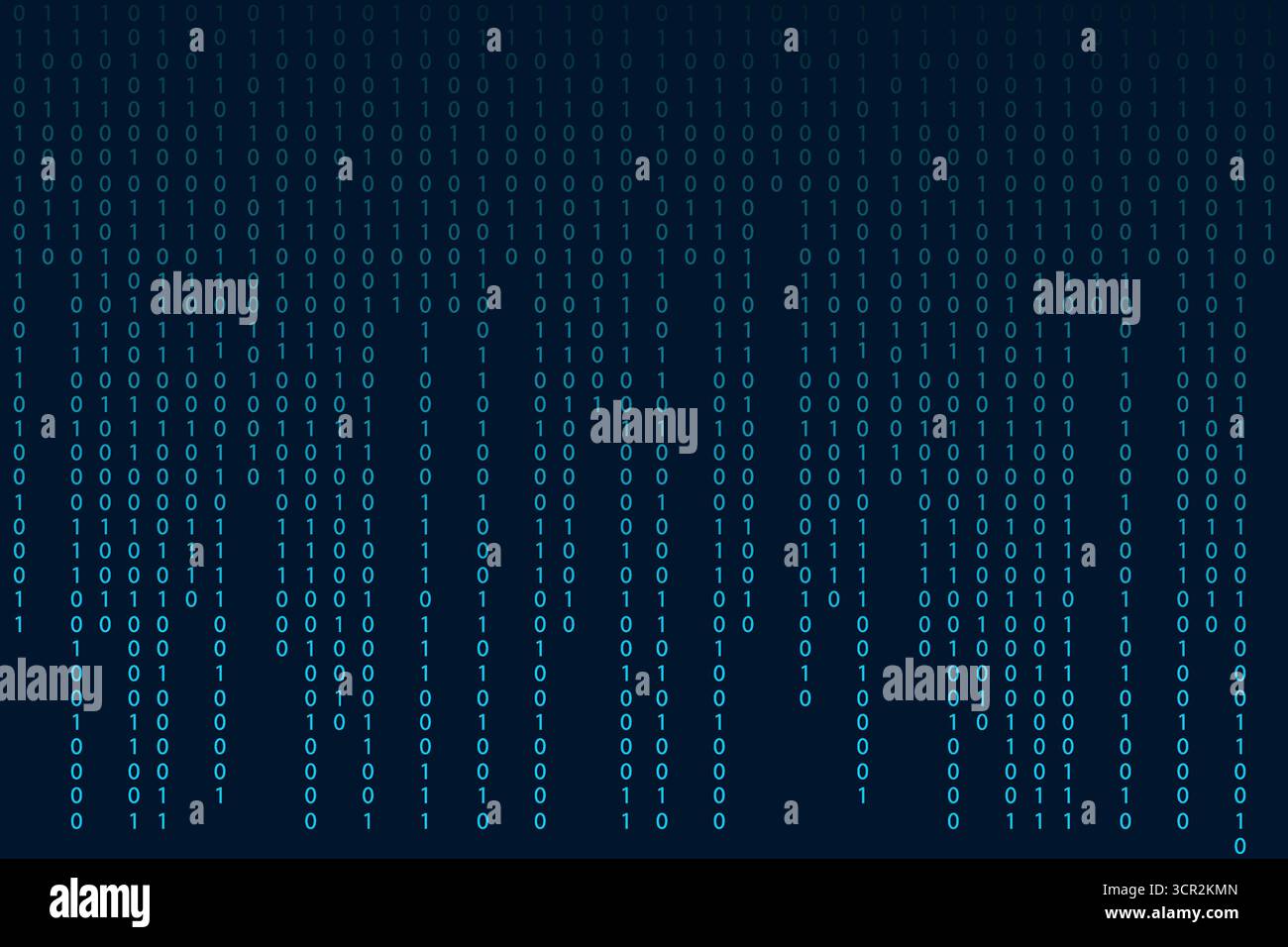 Matrix binary code 0 and 1 numbers. Tech hacker concept. Futuristic Falling digits on dark backdrop. Running random numbers. . Vector illustration Stock Vector