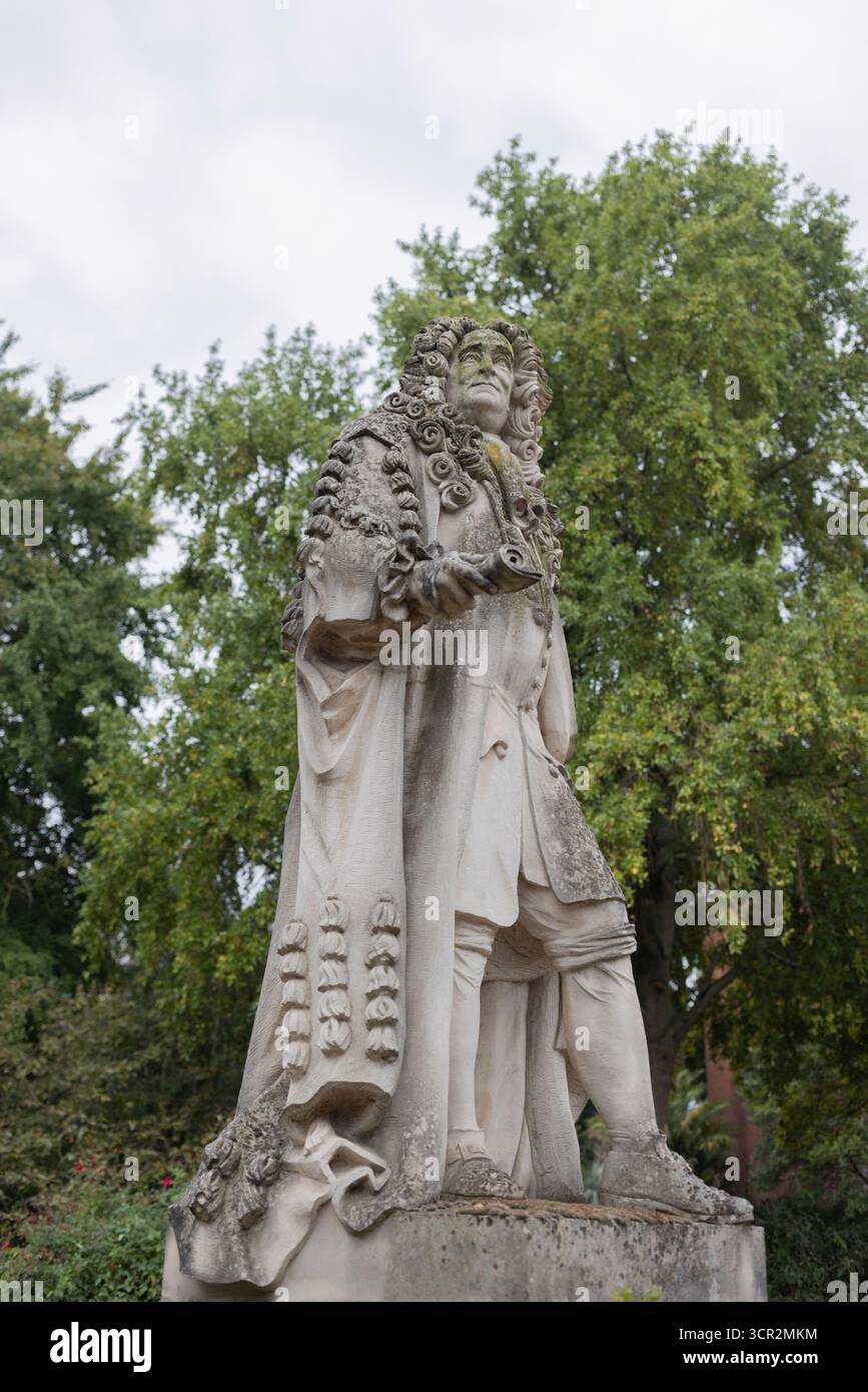 A Statue Of Sir Hans Sloane Physician And Scientist and Enslaver At a-statue-of-sir-hans-sloane-physician-and-scientist-and-enslaver-at