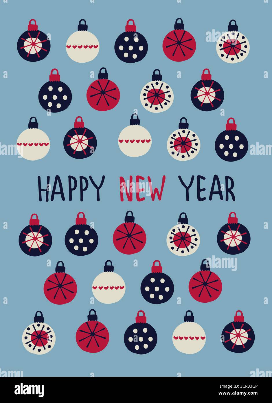 New year lettering baubles Stock Vector Images - Alamy