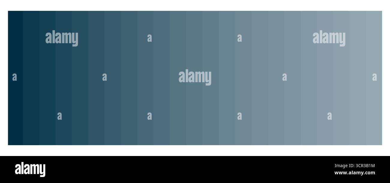 Teal gradient palette bar. Dark to bright shading. Rectangular Vector shape. Cool tone transition. EPS 10. Stock Vector