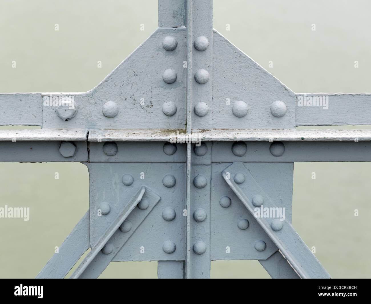 Intersection of riveted steel girders connected by riveted plates of ...