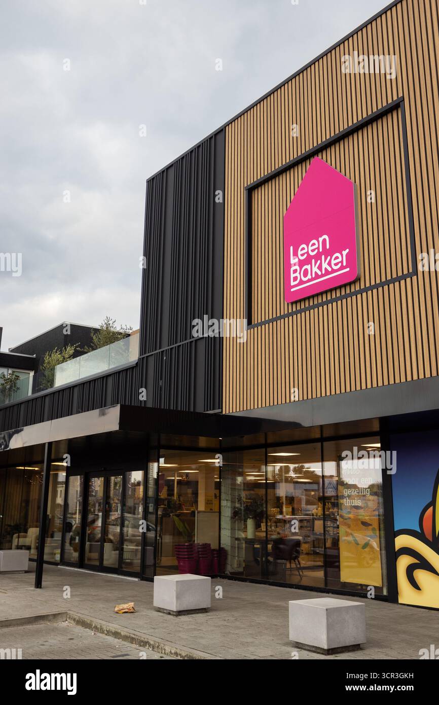 DENDERMONDE, BELGIUM, 27 SEPTEMBER 2025: Exterior view of a Leen Bakker interieurs and furniture store in Flanders. It is a Dutch owned chain store wi - Stock Image
