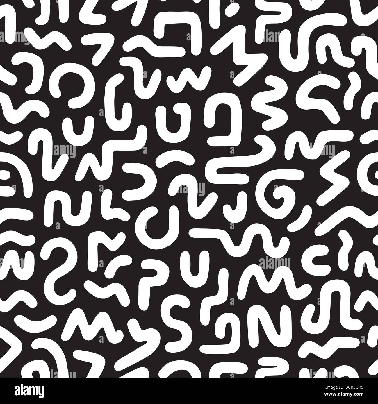 Abstract doodle seamless pattern. Vector illustration flat design background. Stock Vector