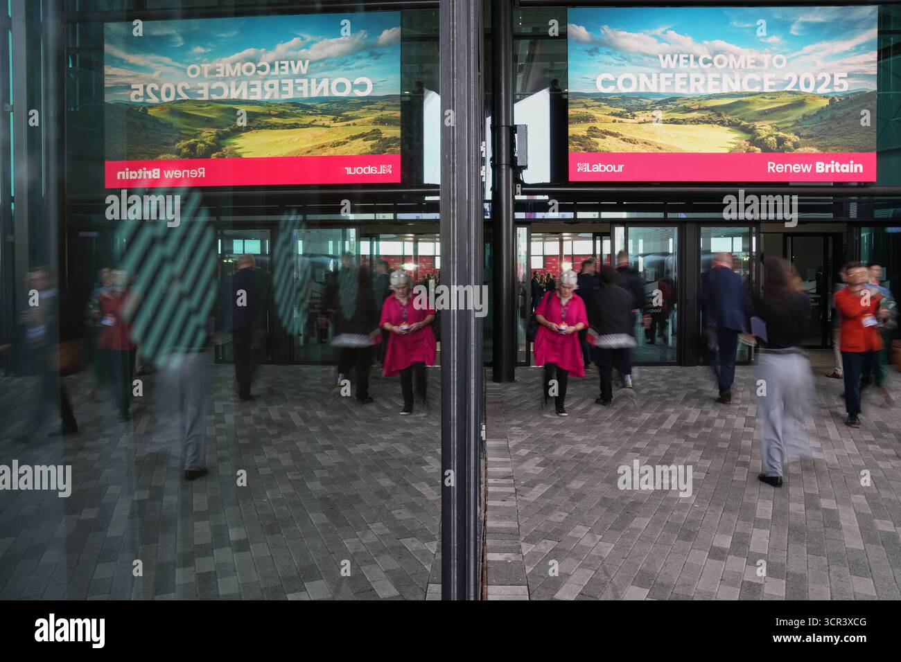Delegates arrive at the annual Labour Party conference in Liverpool ...