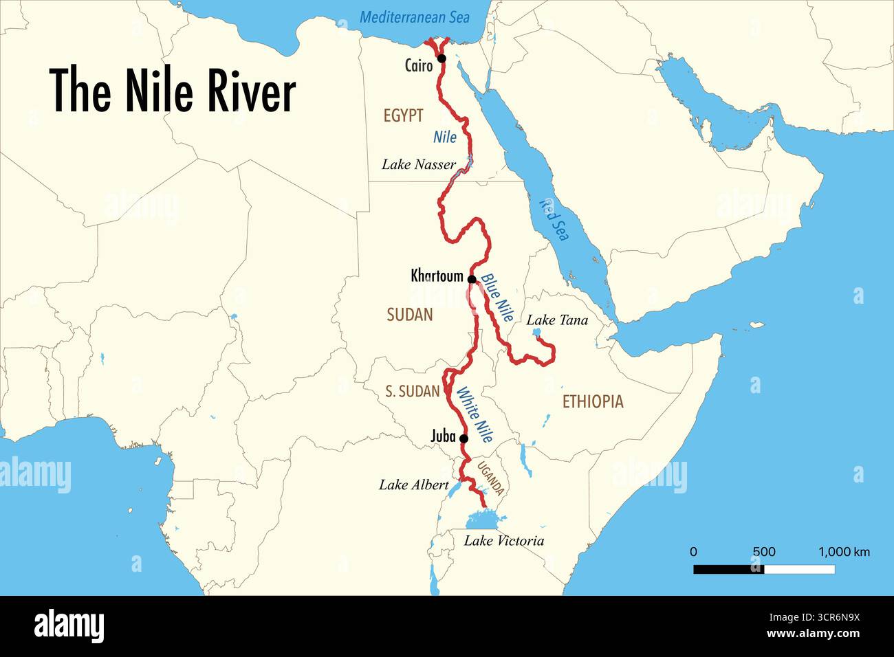 Blue Nile River And White Nile River Blue Nile River And White Nile River