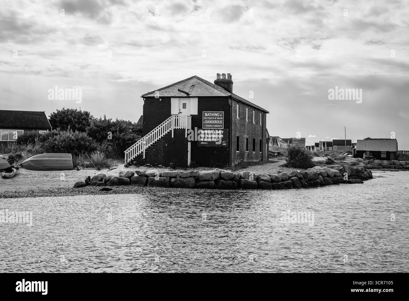 The Black House at Gervis Point on Mudeford spit, Dorset, UK Stock ...