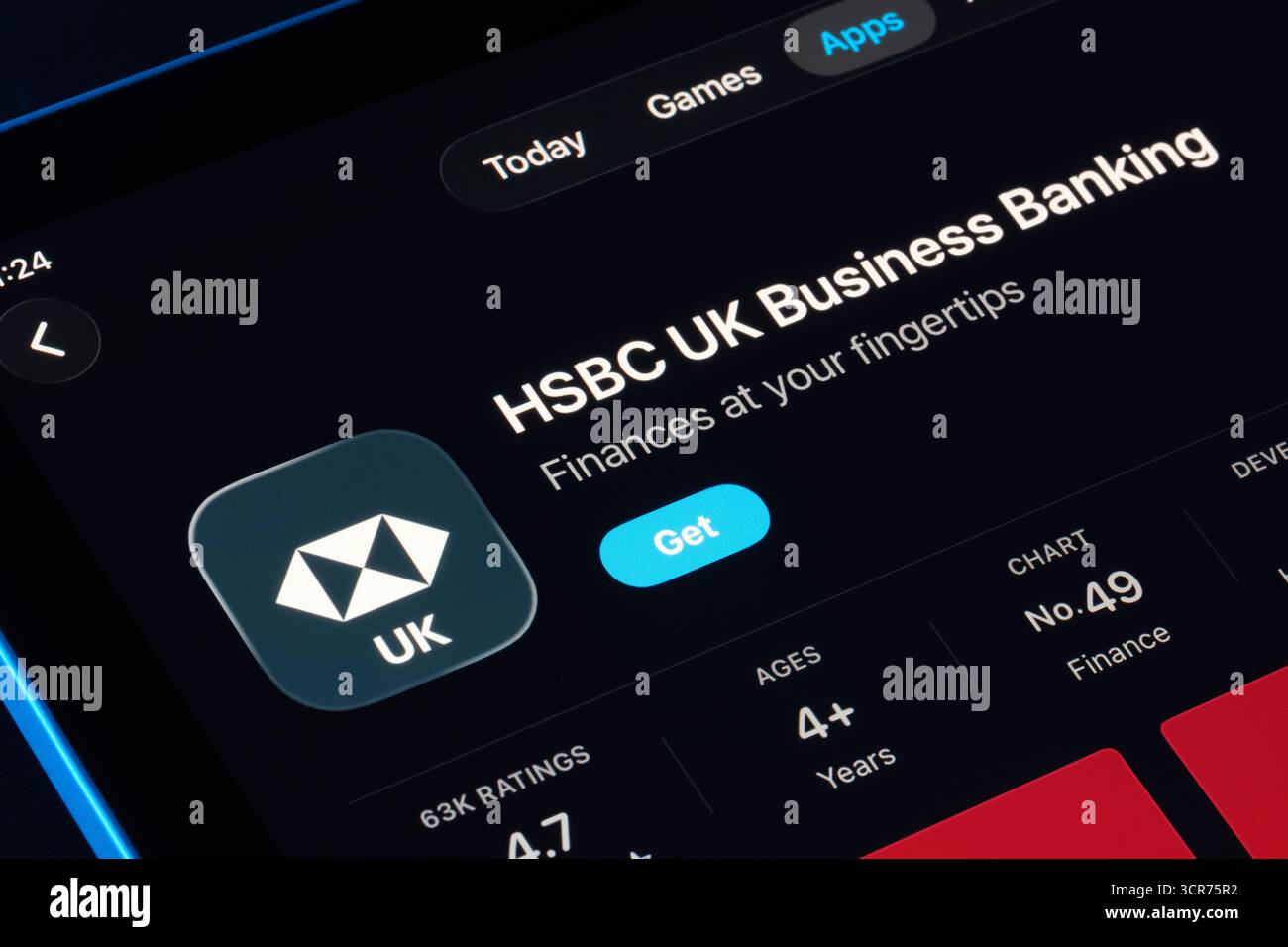 Hsbc uk business banking app hi-res stock photography and images - Alamy