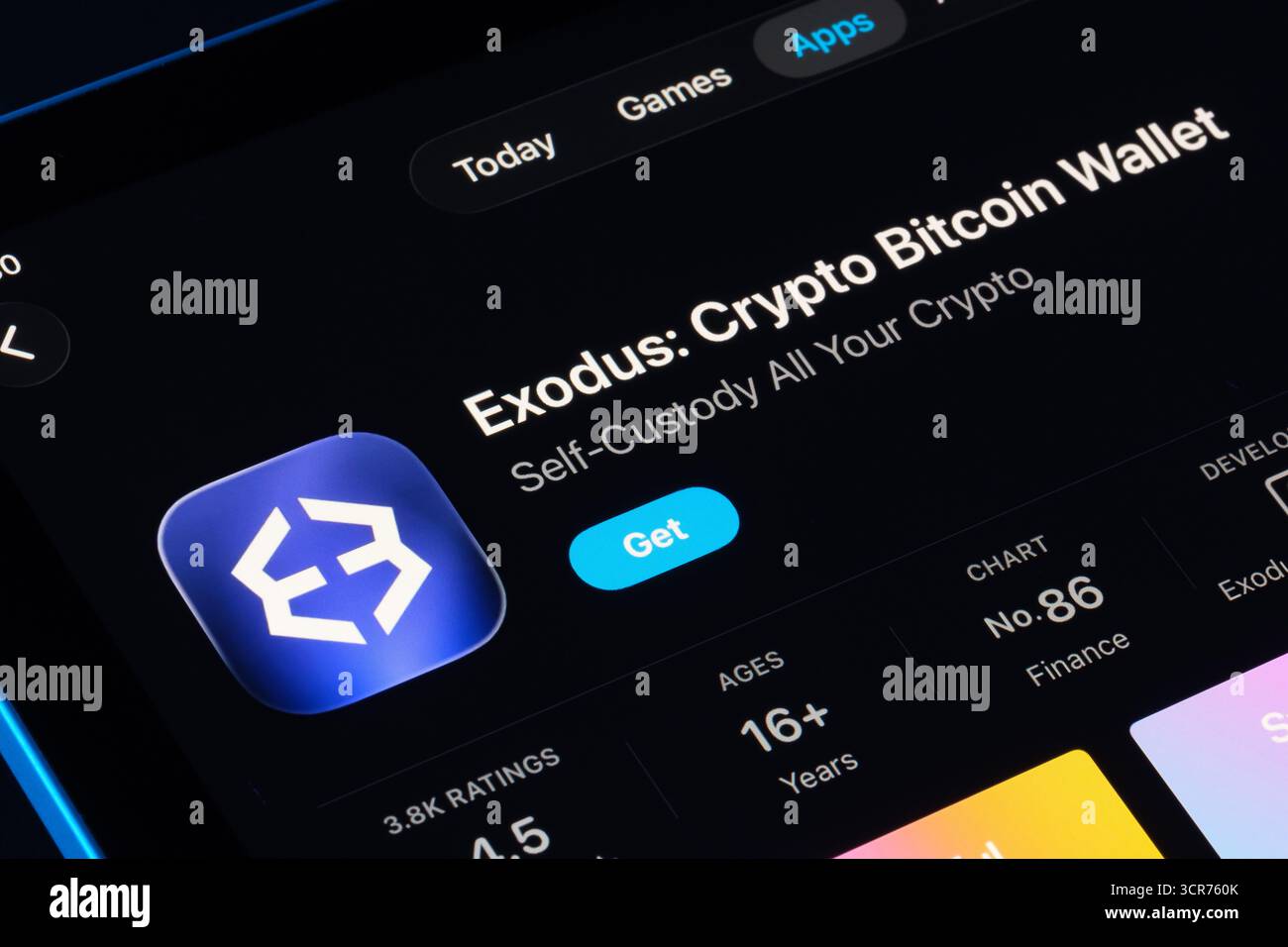 Exodus crypto bitcoin wallet app hi-res stock photography and images - Alamy