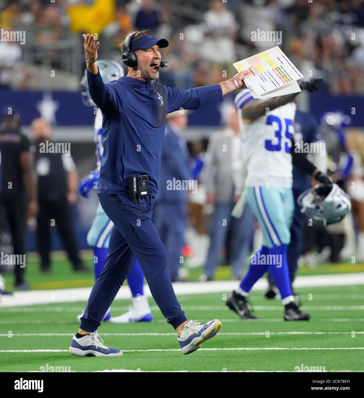Dallas Cowboys head coach Brian Schottenheimer celebrates a touchdown ...