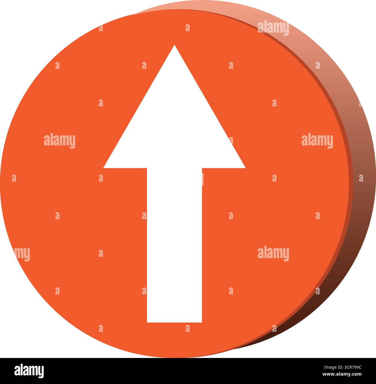 Up Arrow Icon Button Stock Vector