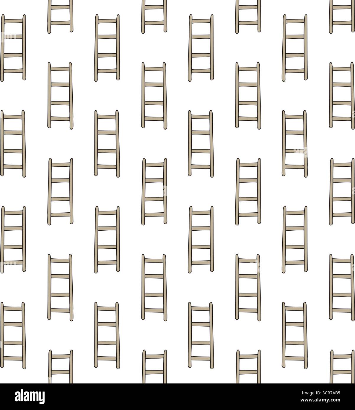Vector hand drawn sketch doodle colored stairs Stock Vector