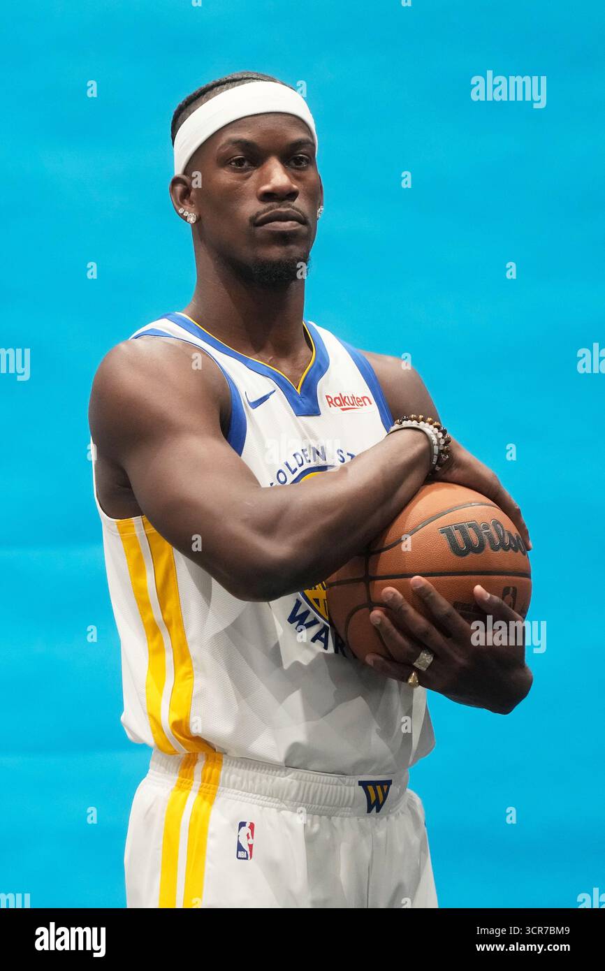 Butler 3 Golden State Warriors forward Jimmy Butler III poses for photos during ...