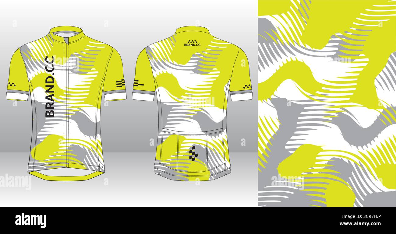 Cycling jersey design with abstract vector artwork in colorful modern ...