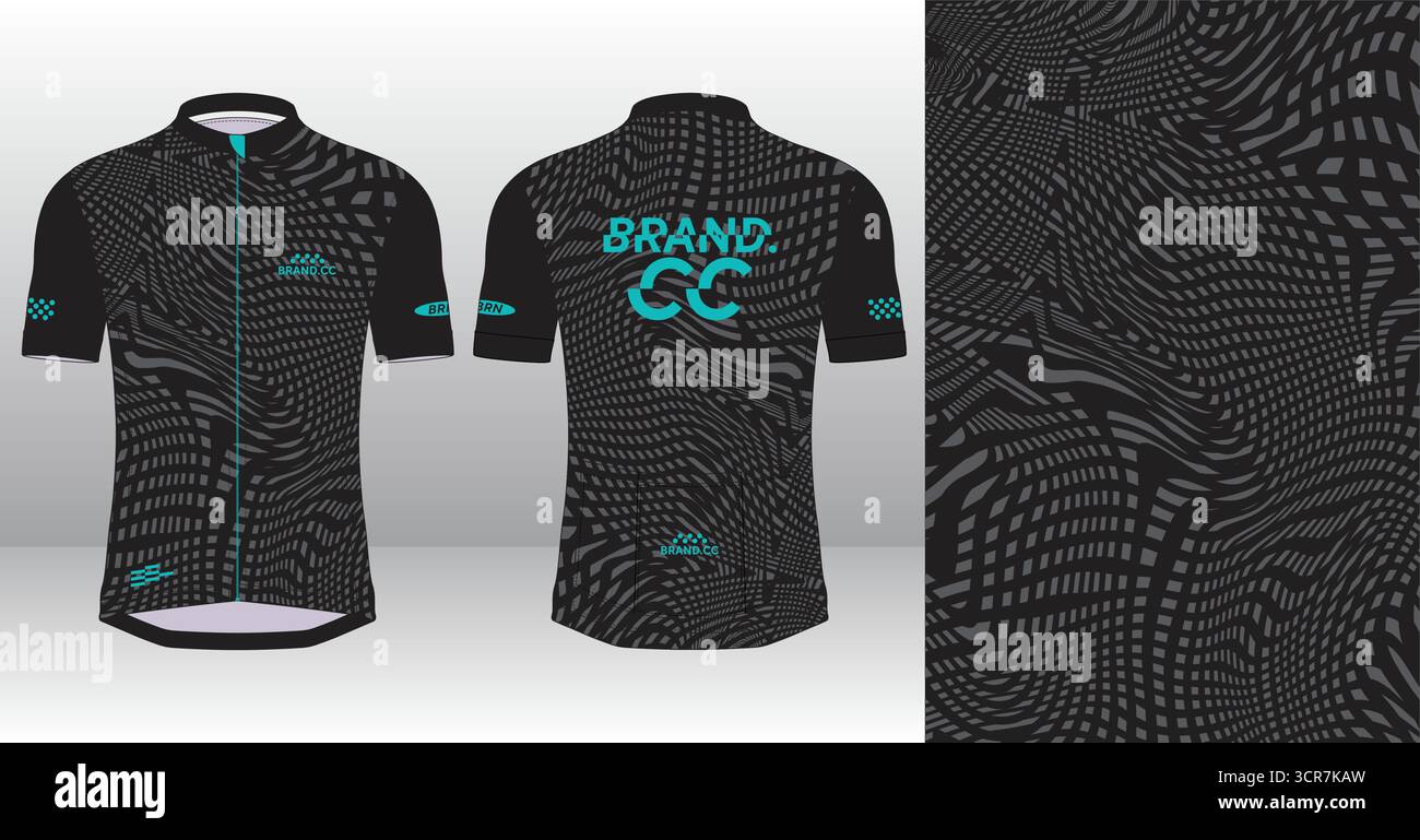 Cycling jersey design with abstract vector artwork in colorful modern ...