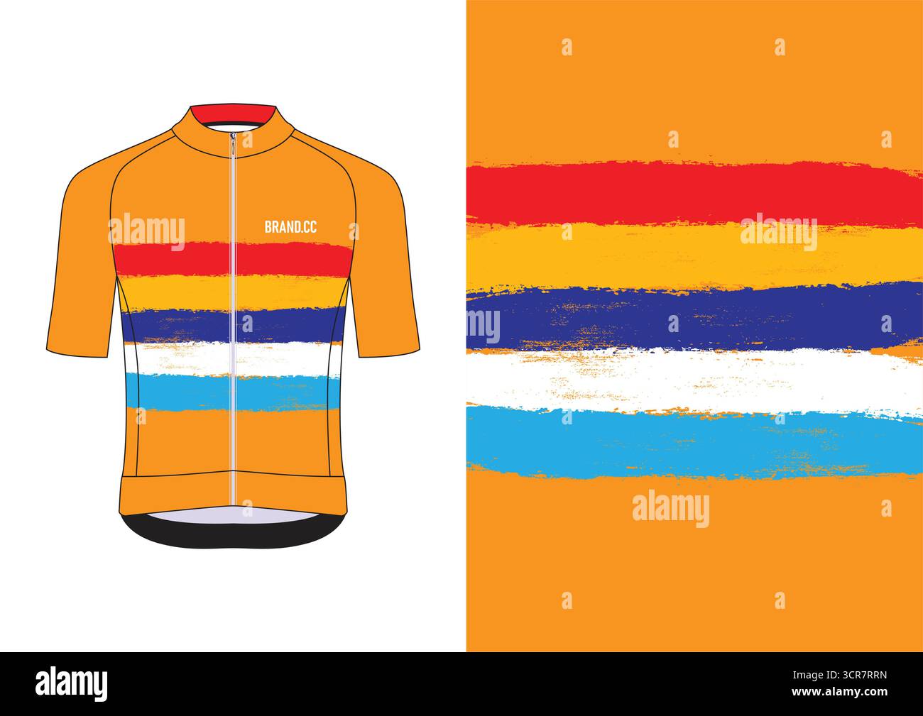 Cycling jersey design with abstract vector artwork in colorful modern ...