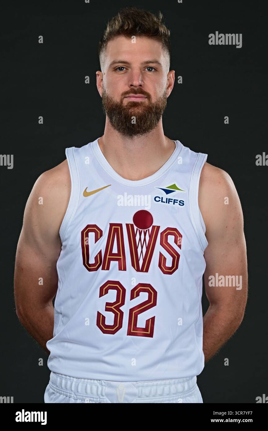 Cleveland Cavaliers forward Dean Wade poses for a photo during the NBA