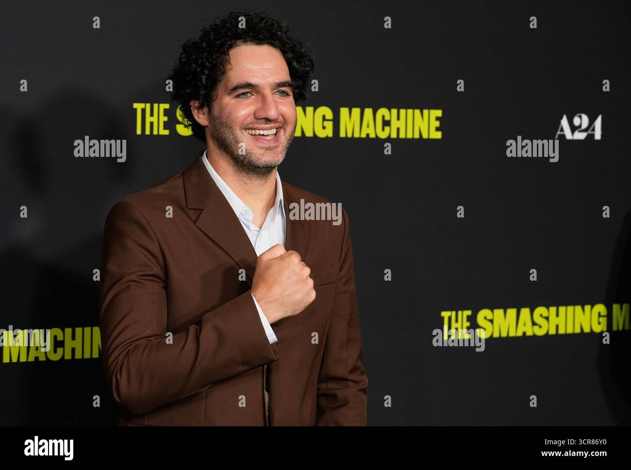 Benny Safdie, director of "The Smashing Machine," poses at the premiere