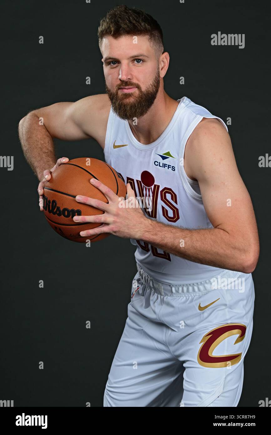 Cleveland Cavaliers forward Dean Wade poses for a photo during the NBA