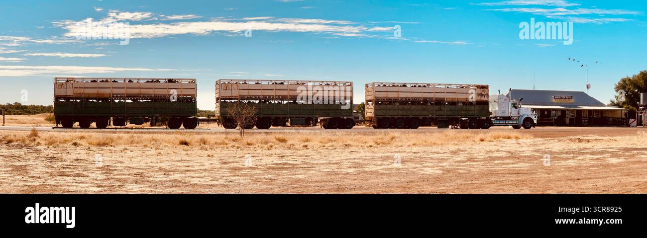 Livestock transport road train smartphone stock photos and images - Alamy