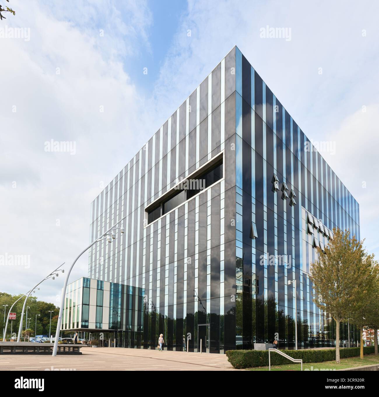 Council offices and library at the Cube building in the town centre of ...
