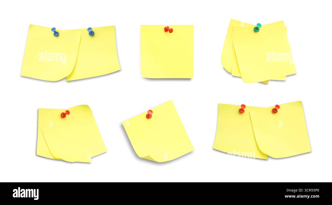 Yellowish Paper Note Group yellow sticker notes hi-res stock photography and images - Alamy