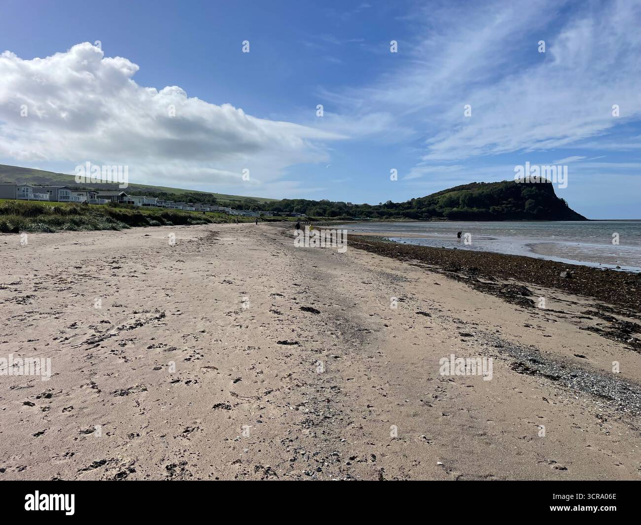 Scottish beach in Ayr, beautiful bay and beach - Smartphone Captured Stock Image