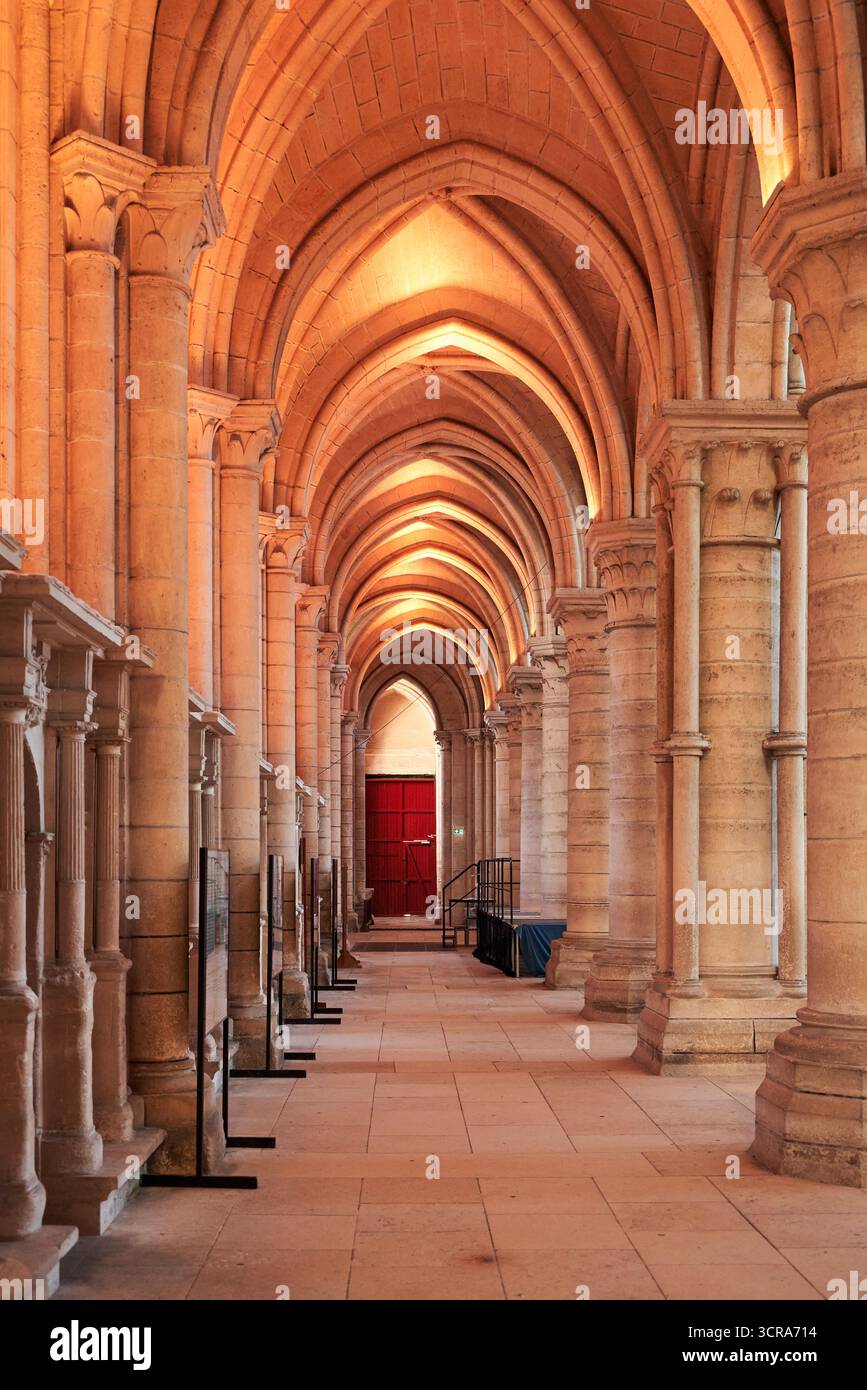 Kathedrale von Laon, Nordfrankreich, Hauts-de-France Stock Photo