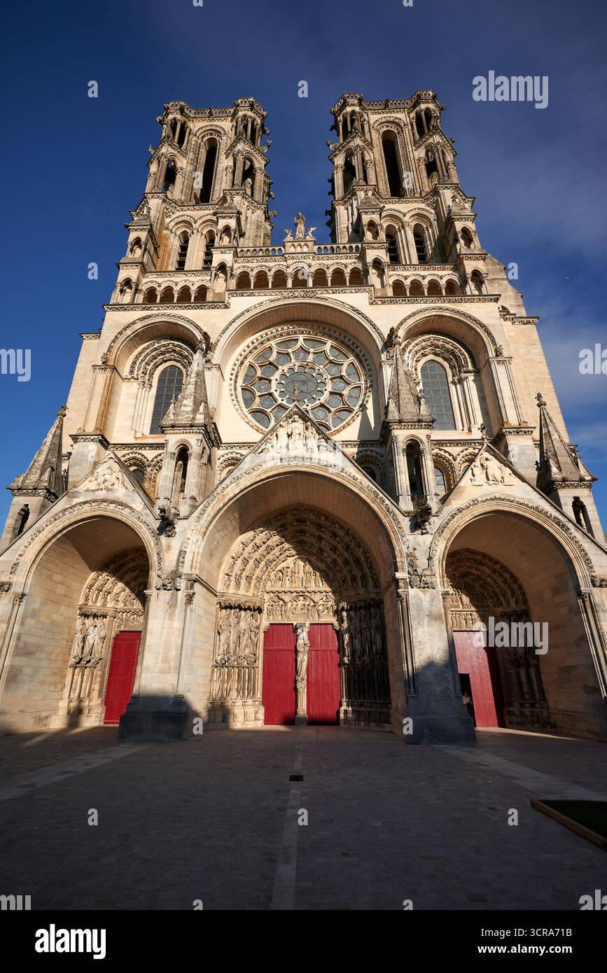 Kathedrale von Laon, Nordfrankreich, Hauts-de-France Stock Photo