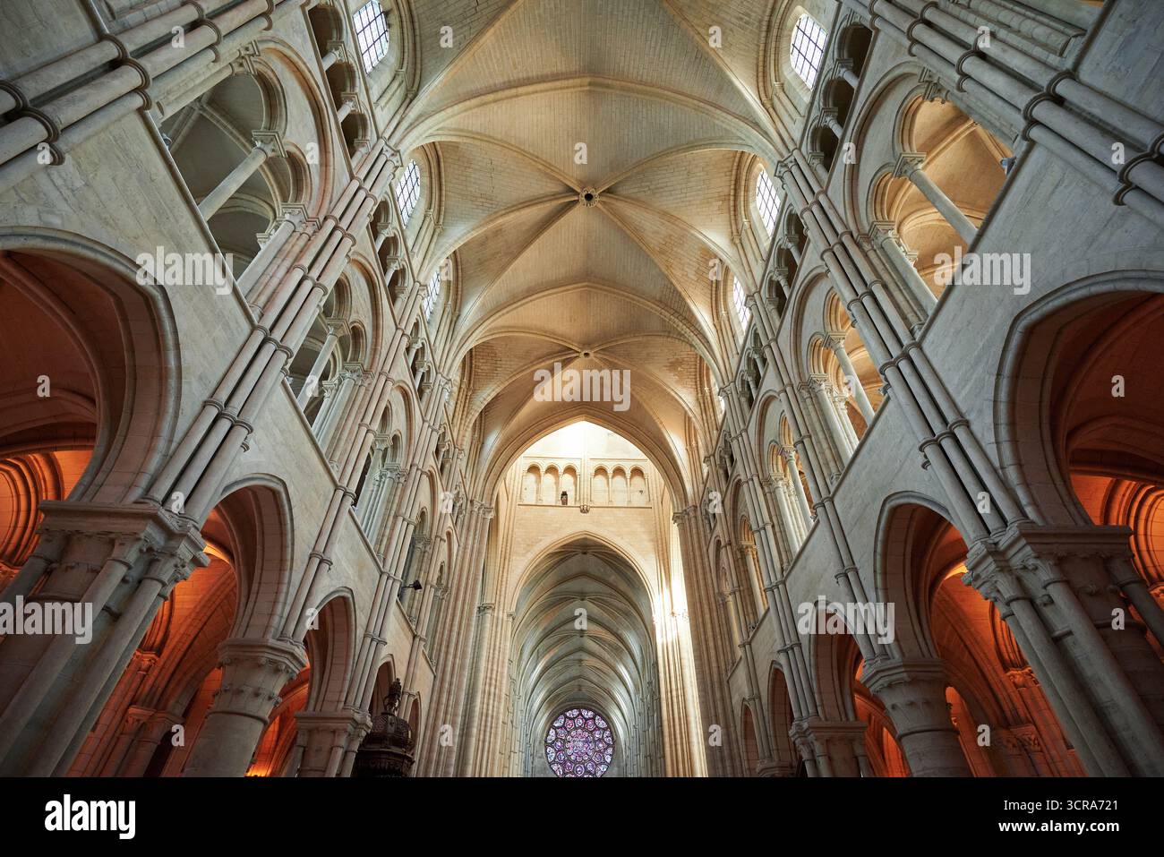 Kathedrale von Laon, Nordfrankreich, Hauts-de-France Stock Photo