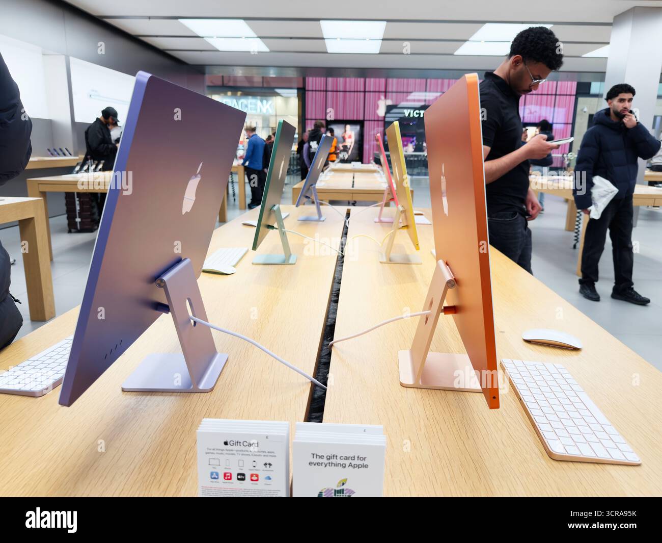 Manchester, UK - September 29, 2025: Modern Apple store interior ...
