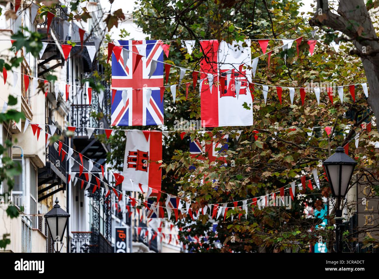 19 September 2025, Great Britain, Gibraltar: General view of the shopping  street 
