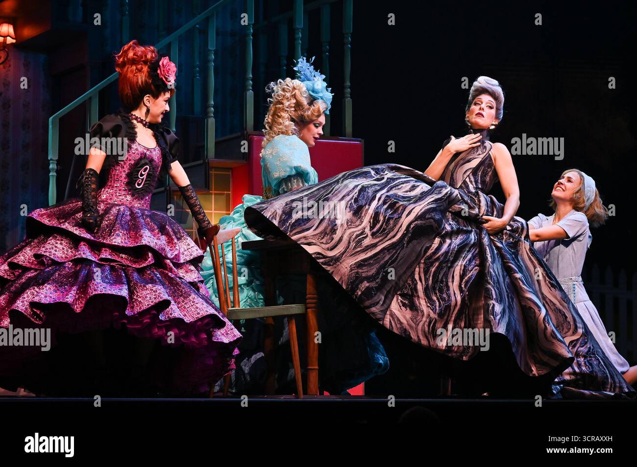 Actors perform during the presentation of the musical 