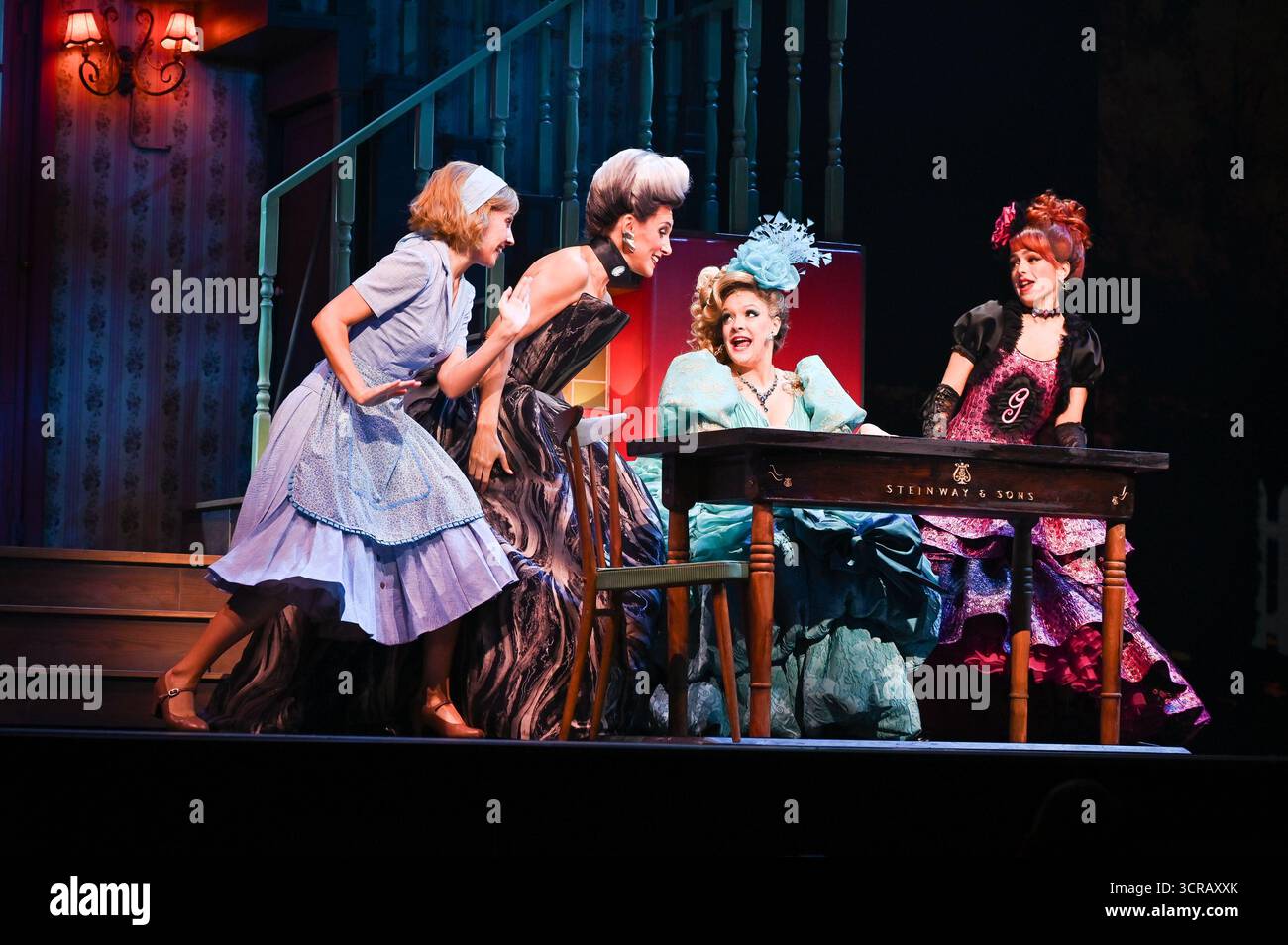 Actors perform during the presentation of the musical 