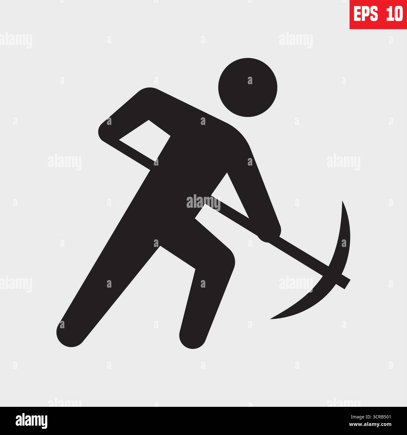 Holding stone coal miner Stock Vector Images - Alamy