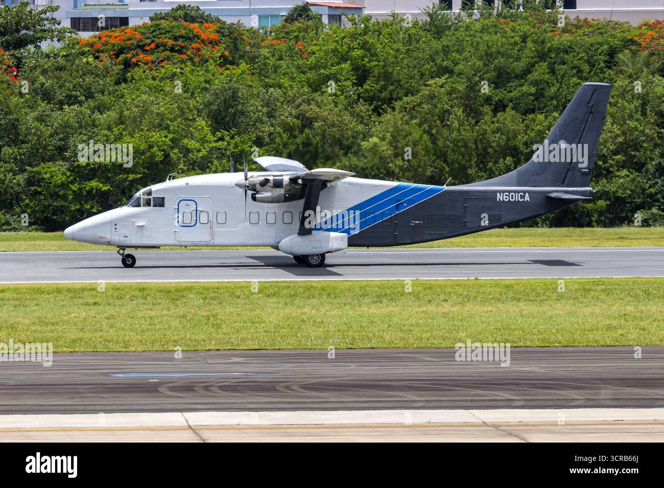 San Juan, Puerto Rico - August 4, 2025: Air Cargo Carriers Short 360-100 airplane at San Juan airport in Puerto Rico. Stock Photo