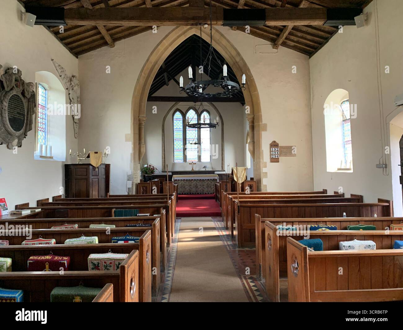 GREATWORTH  Northamptonshire Greatworth history Church Village Pargiter Washington Armey Married old family house place inside local residence - Smartphone Captured Stock Image