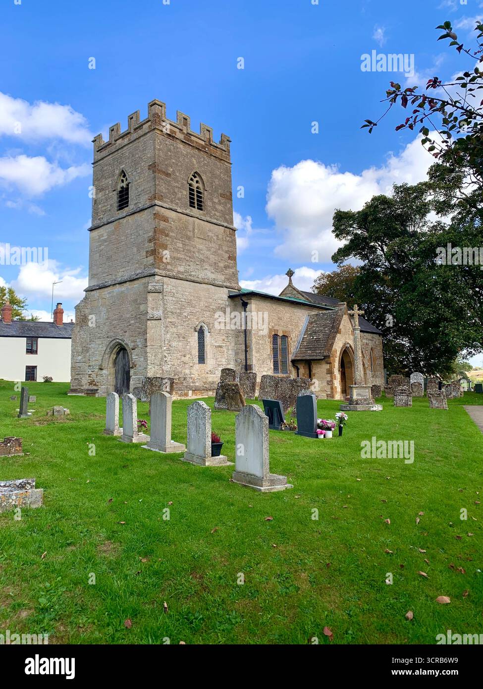 GREATWORTH  Northamptonshire Greatworth history Church Village Pargiter Washington Armey Married old family house place inside local residence - Smartphone Captured Stock Image