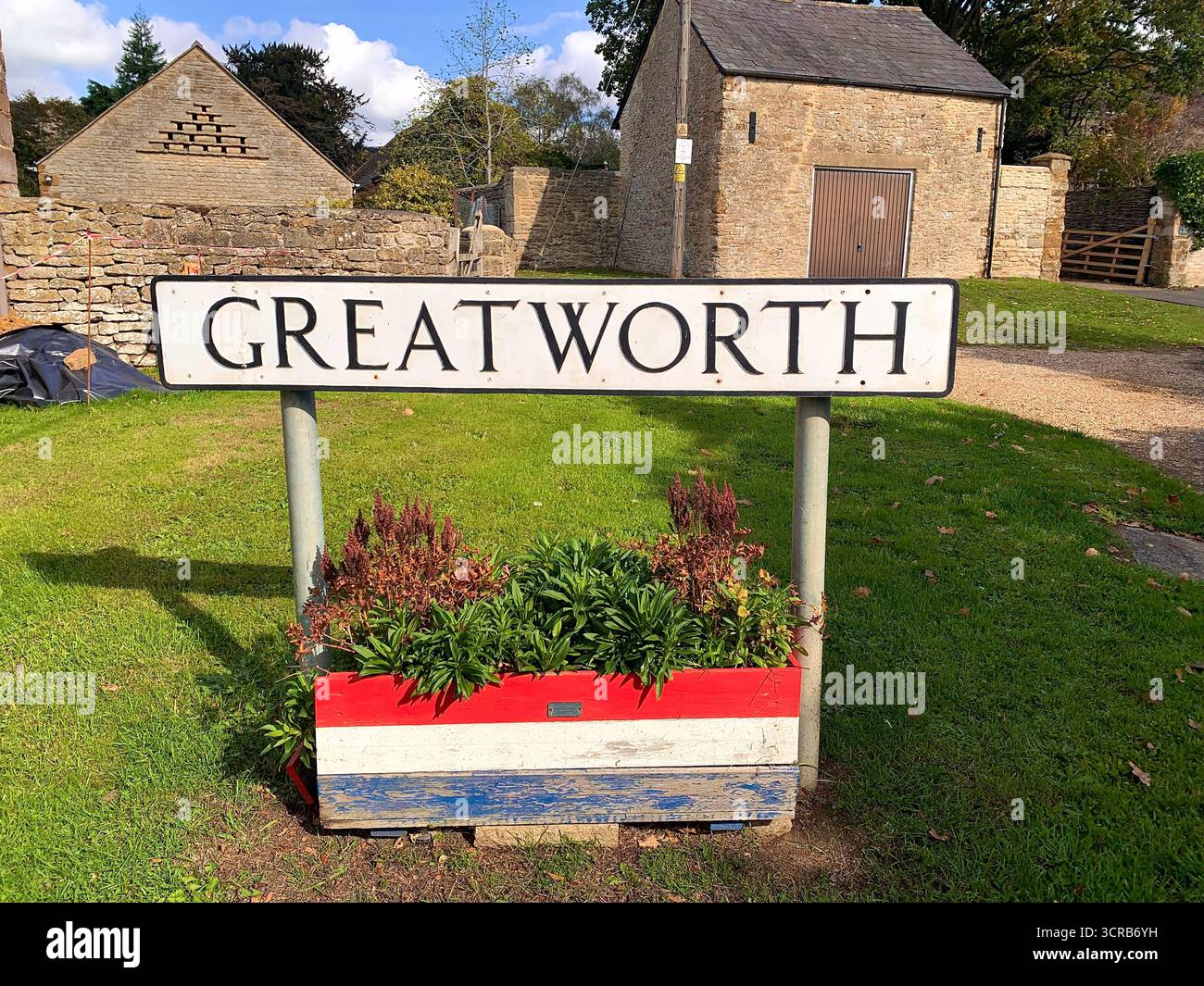 GREATWORTH  Northamptonshire Greatworth history Church Village Pargiter Washington Armey Married old family house place inside local residence - Smartphone Captured Stock Image