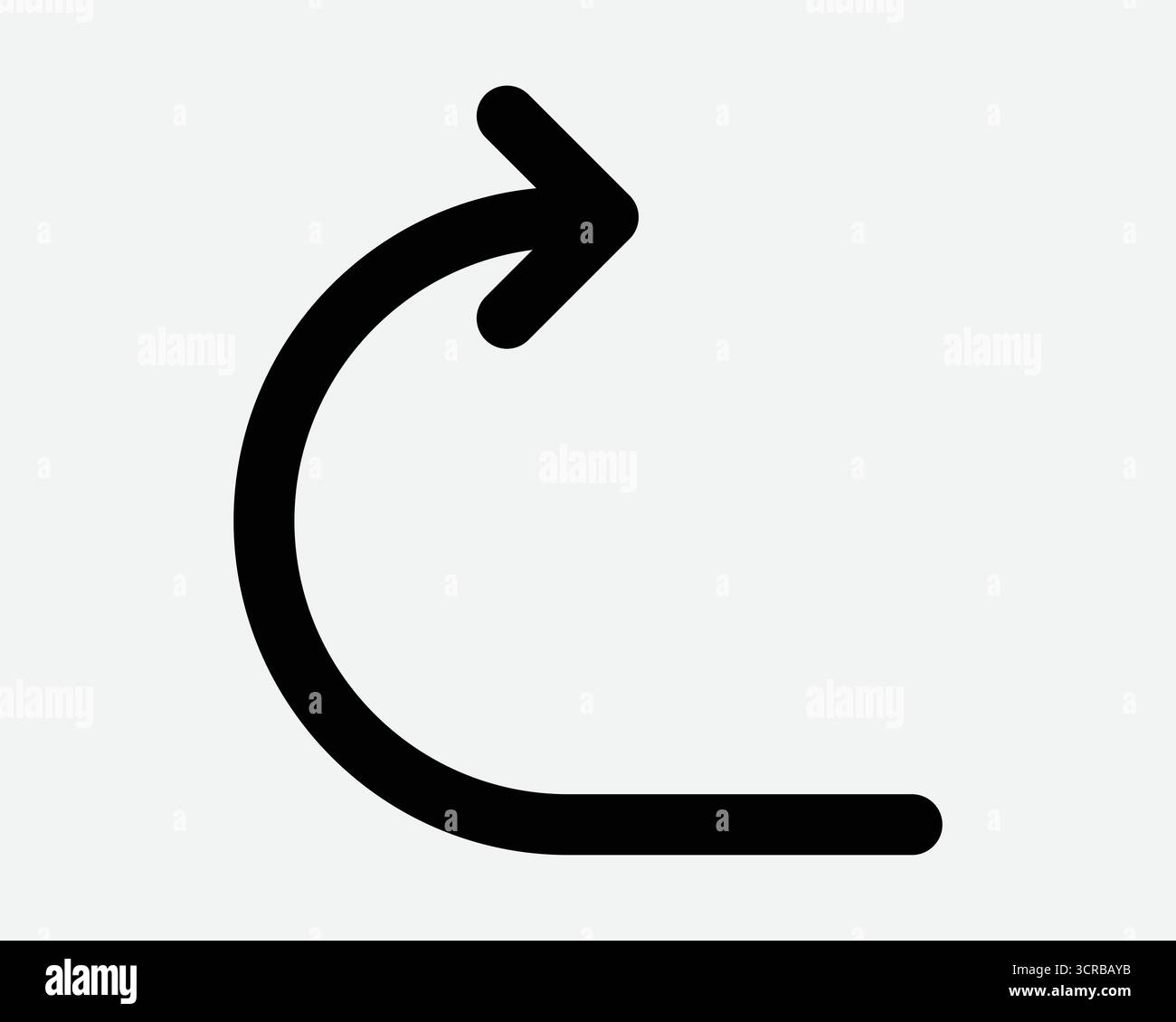 Redo Arrow Icon Forward Button Front Before Next Sign Symbol Web Reload App Navigation Direction Point Refresh Pointer Stock Vector
