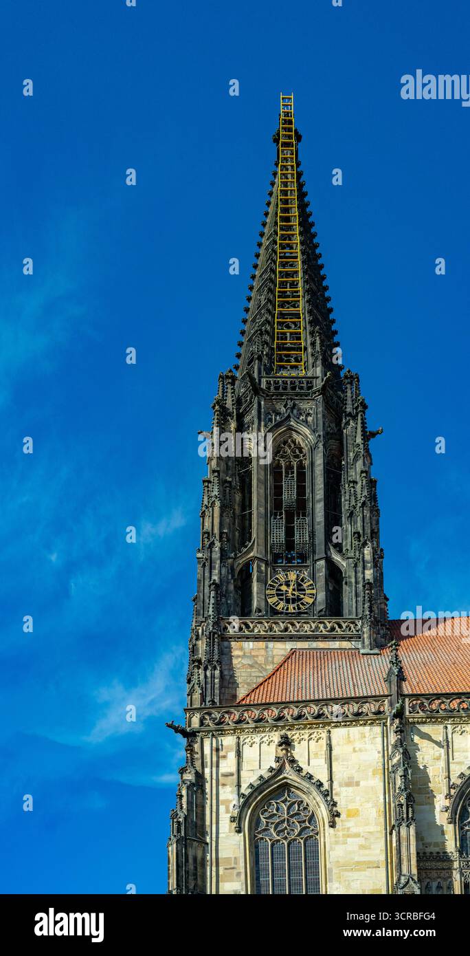 St. Lambert's Church, Muenster, Germany, steeple with cages of