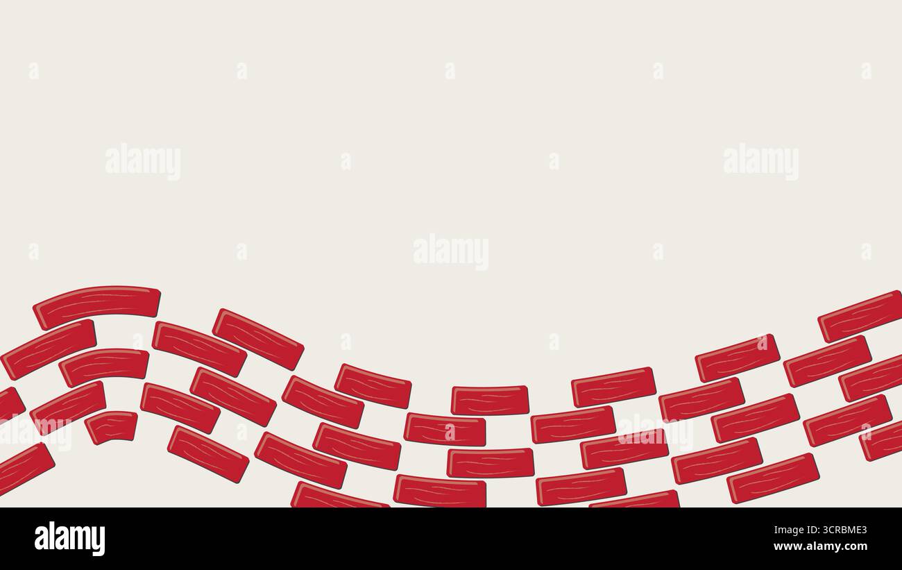 Brick frame with empty space for your text background illustration Stock Vector