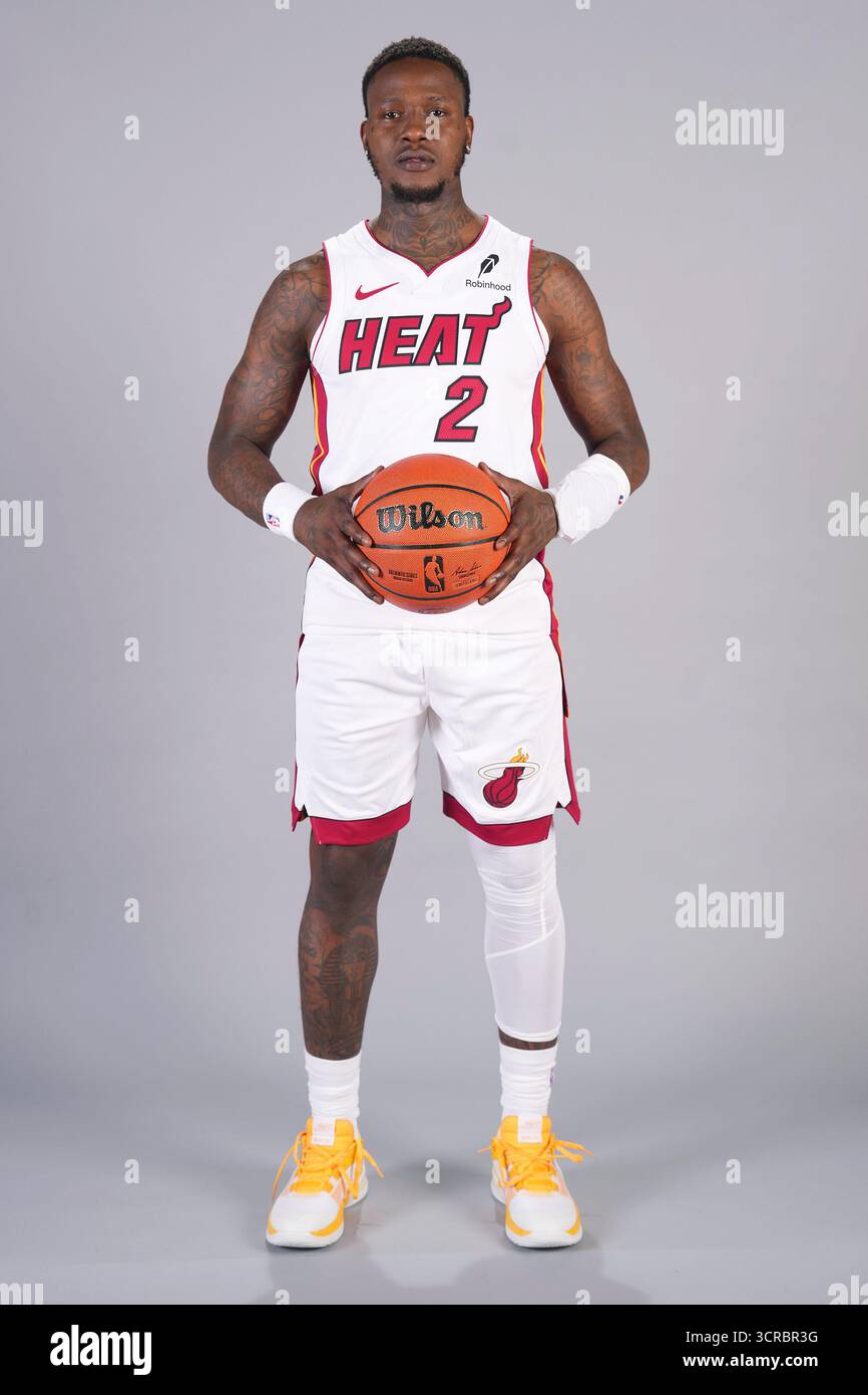 Miami Heat guard Terry Rozier III (2) poses for a photo during the NBA ...