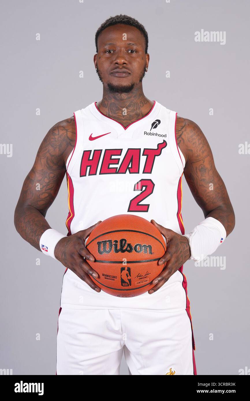 Miami Heat guard Terry Rozier III (2) poses for a photo during the NBA ...