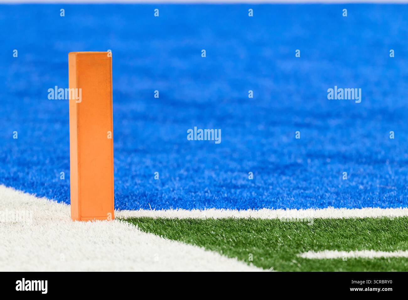 Goal line marker on the field during an NFL football game between the ...