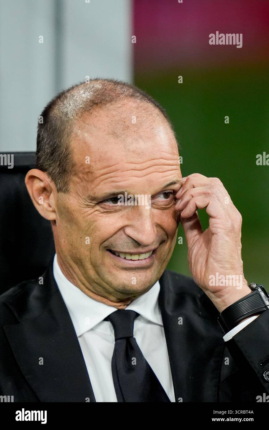 Massimiliano Allegri Head Coach of AC Milan looks on during the Serie A ...