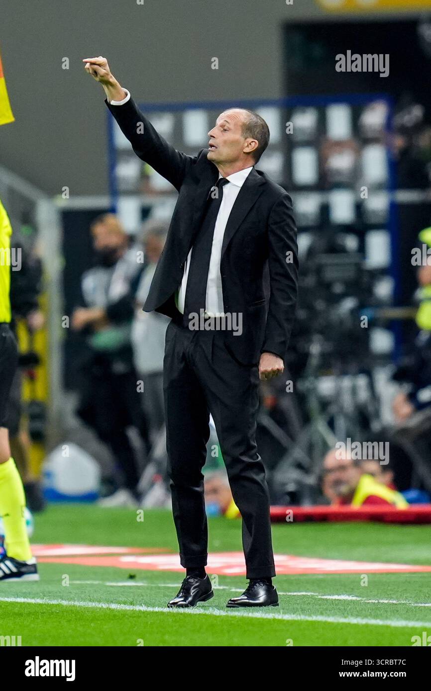 Massimiliano Allegri Head Coach of AC Milan gestures during the Serie A ...